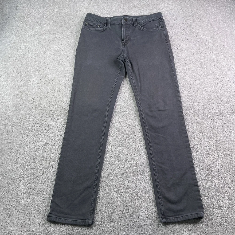 Banana Republic Jeans Mens 31x32 (Fits 30x30) Grey Traveler‎ Slim Fit Denim
